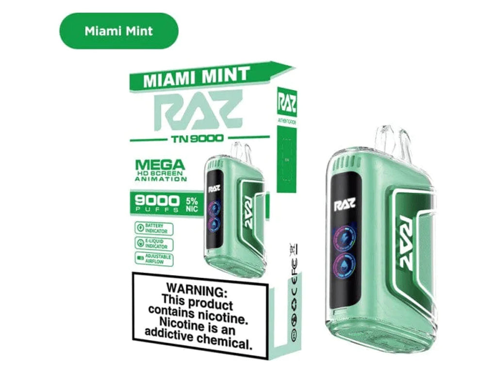 Miami Mint: RAZ 9000 Puff 5% Disposable Vape