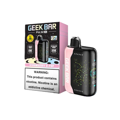 Strawberry B-Pop: Geek Bar Pulse X 5% Vape - 25,000 Puffs