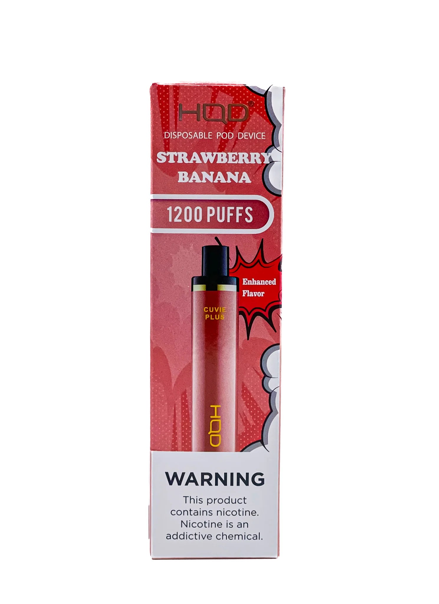 Strawberry Banana: HQD Plus 5% Disposable Vape