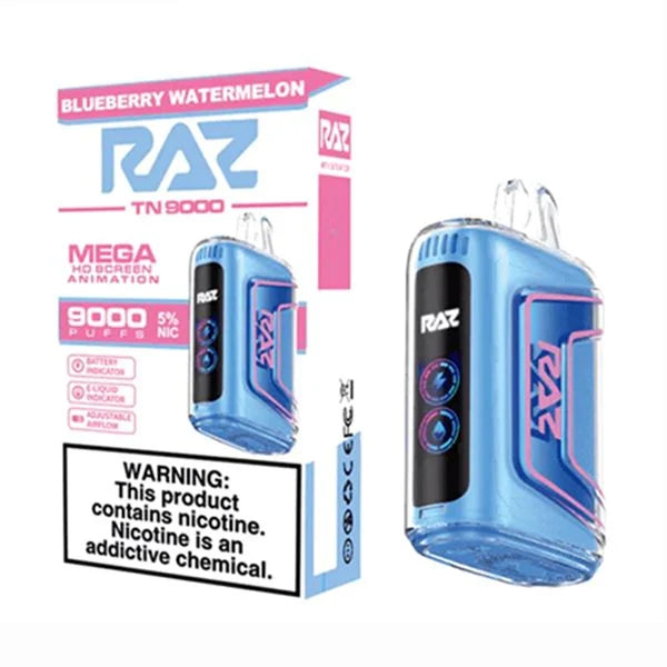 Blueberry Watermelon: 9000 Puff RAZ 5% Disposable Vape